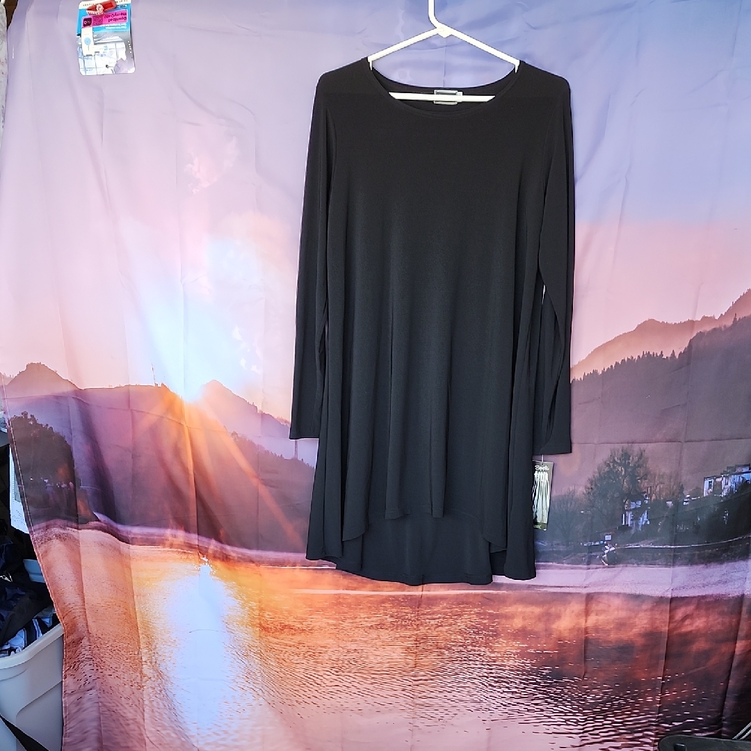 Nwt Elegant Black Long Tunic